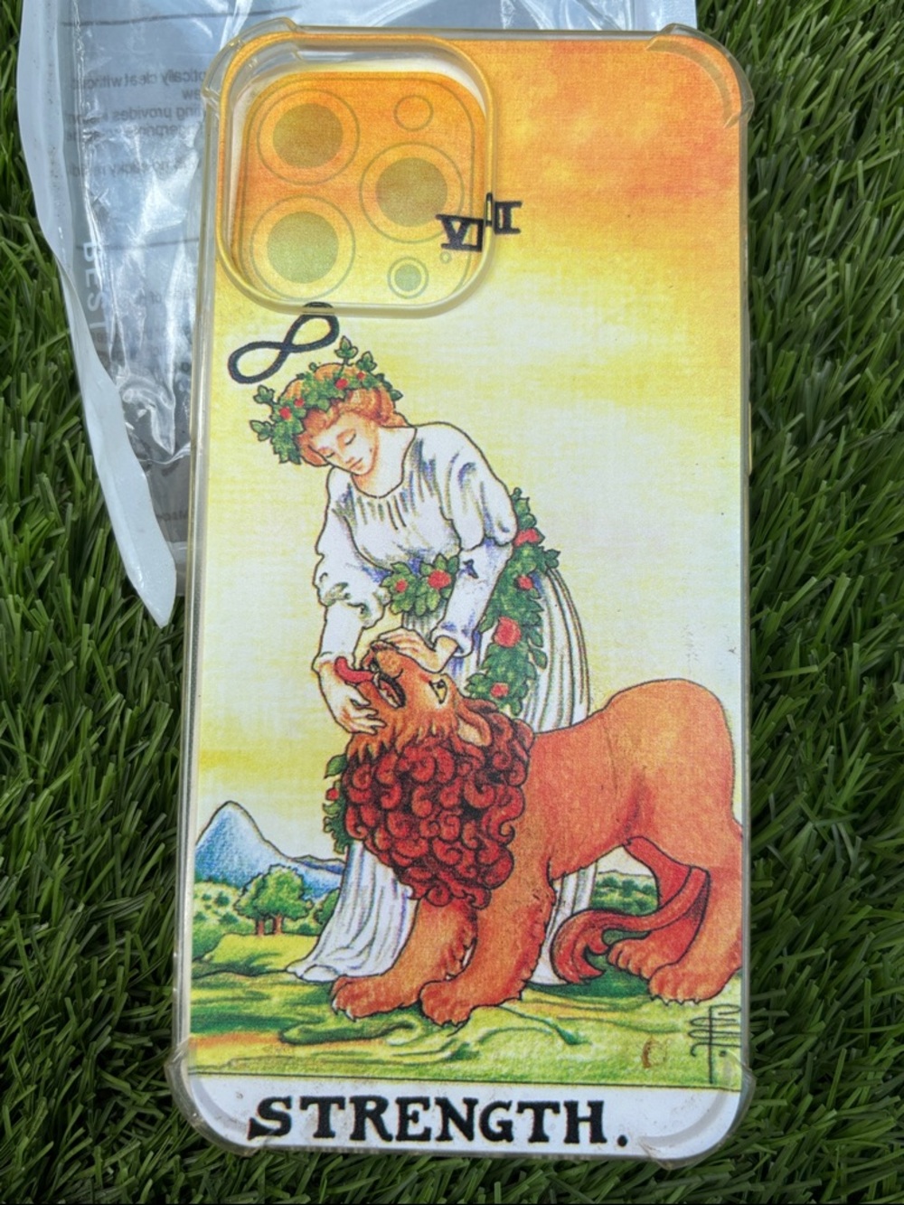 Tarot Strength Lion iPhone 13 Pro Max Case Yellow Orange Gradient